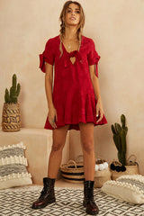 Friend In The Field Dress Wine