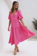 Bed Of Flowers Maxi Dress Pinkk