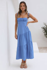 Wild Breeze Maxi Dress Blue