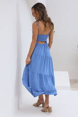 Wild Breeze Maxi Dress Blue