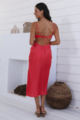 Tranquil Evenings Midi Dress Pink