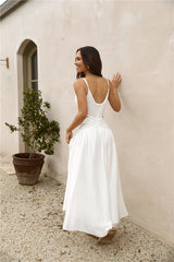 Azure Horizon Maxi Dress White