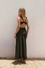 Dancing Till Dark Maxi Dress Black