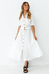 First Morning Flight Maxi Dress White