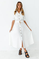 First Morning Flight Maxi Dress White