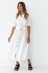 First Morning Flight Maxi Dress White