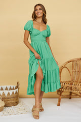 Serendipitous Moments Maxi Dress Green