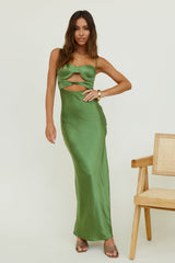 Elated Moments Maxi Dress Green