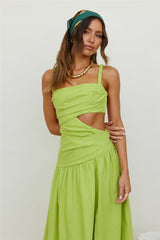Autumn Warmth Maxi Dress Green