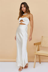 Elated Moments Maxi Dress Champagne