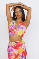 RUNAWAY THE LABEL Romance Top Pink