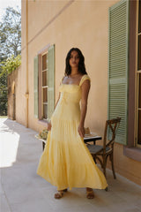 Crystal Waters Maxi Dress Yellow