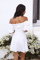 Lil Hearts Dress White