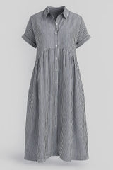 Chic Women'S Midi Dress With Handy Pockets