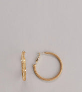 Classic Twist Rhinestone Hoop Earrings