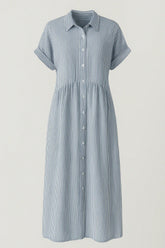 Chic Women'S Midi Dress With Handy Pockets