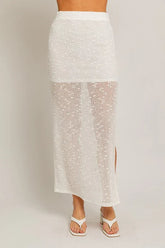 Cocoa Island Fitted Midi Skirt