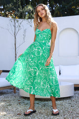 My Feelings Midi Dress Green
