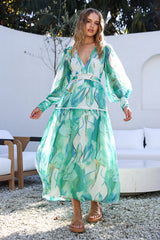 Sunny and Bright Maxi Dress Green