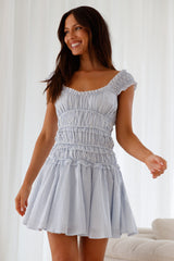 Ocean Breath Mini Dress Blue