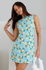 July Mini Dress Blue