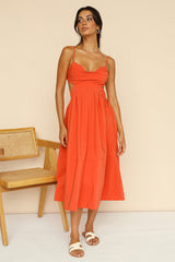 Blazing Sands Maxi Dress Rust