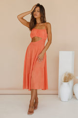 Feeling Fine Midi Dress Orange