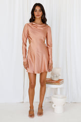 Peripheral Vision Dress Peach Orange