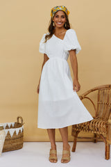 Feel The Moment Midi Dress White