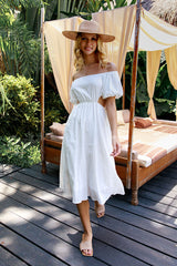 Through The Night Midi Dress White