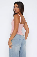 Can'T Explain It Sequin Bustier Pink