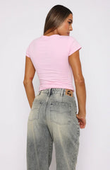 Start To Wonder Baby Tee Baby Pink