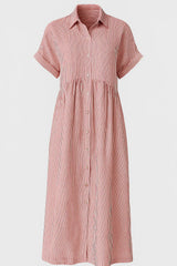 Chic Women'S Midi Dress With Handy Pockets