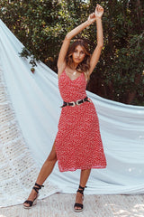 Wesley Midi Dress Red
