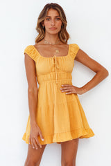 Life Is But A Dream Dress Mustard