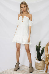 Lyric Heart Dress White