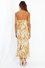 Pick And Choose Midi Dress Mustard