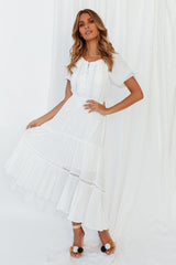 Through The Years Maxi Dress White