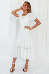 Through The Years Maxi Dress White
