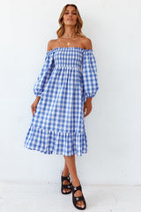 Gingham Skies Midi Dress