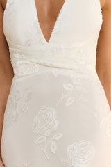 Rose Rendezvous Maxi Dress White