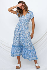 Salvation Midi Dress Blue
