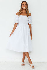 Parade For The Stars Midi Dress White