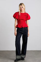 Becca Multi-Way Blouse - Cherry