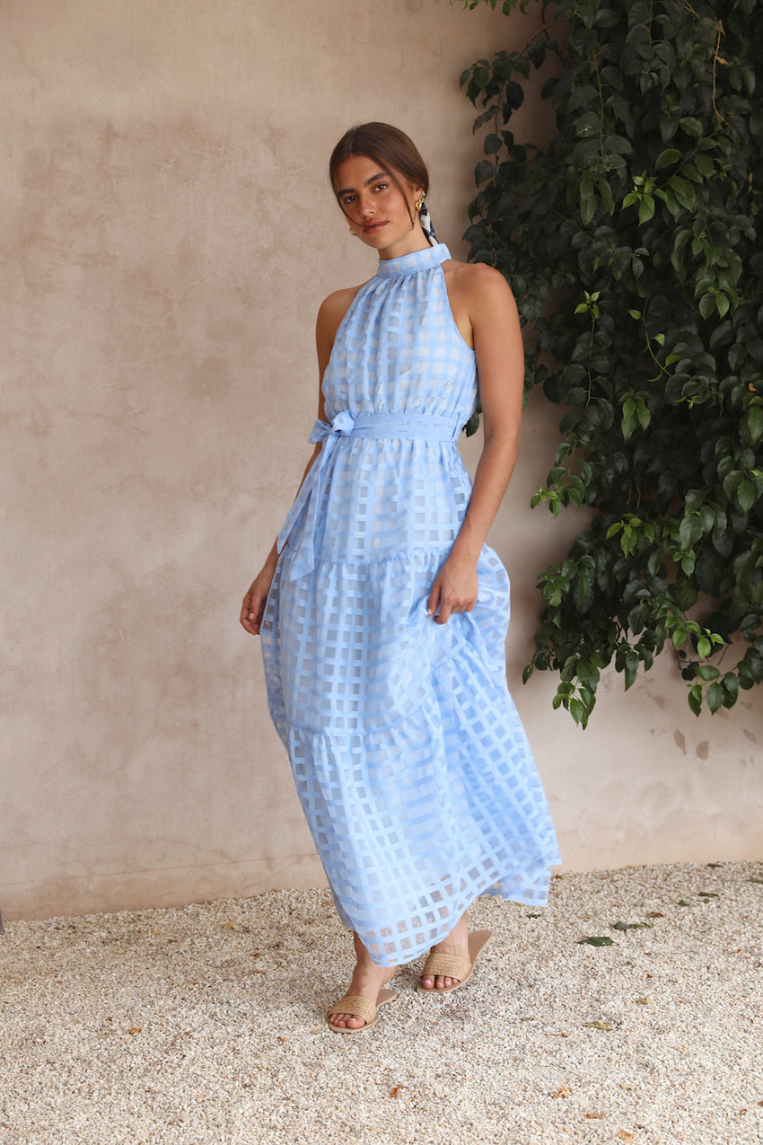 Kiss Me Maxi Dress Blue