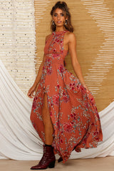 Cumbebin Maxi Dress Rust