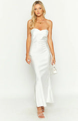 Abbie White Maxi Formal Dress