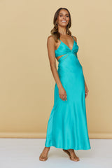 Striking Midnight Maxi Dress Turquoise