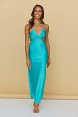 Striking Midnight Maxi Dress Turquoise