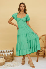 Serendipitous Moments Maxi Dress Green